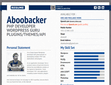 Tablet Screenshot of aboobacker.com